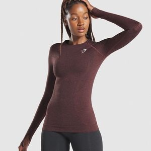 Gymshark Vital Seamless Long Sleeve - Brown